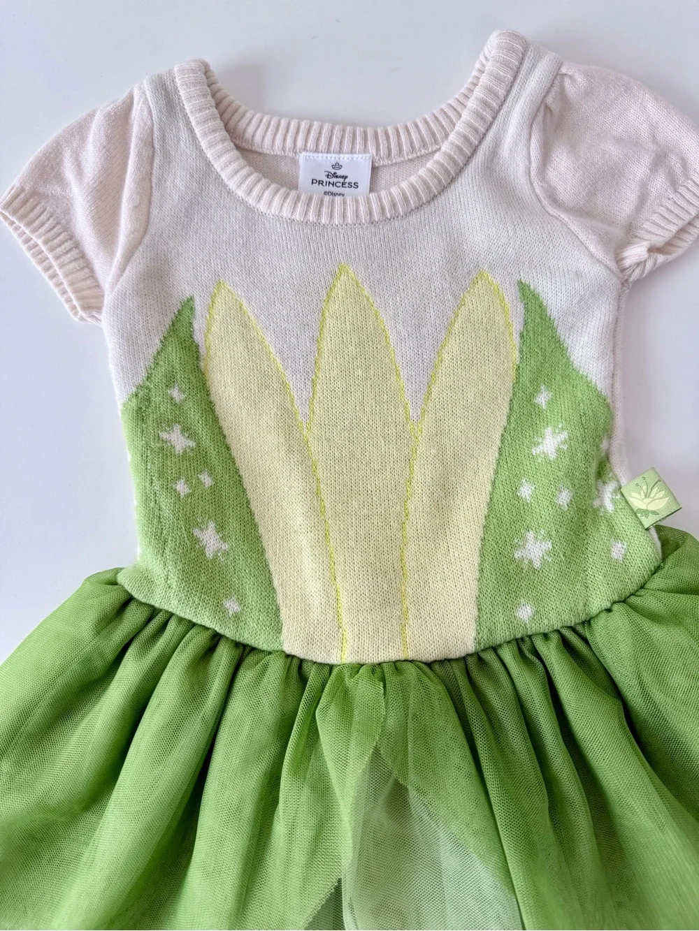 Disney Princess Tiana Knit Tulle Tutu Dress 2T Princess and the Frog Costume